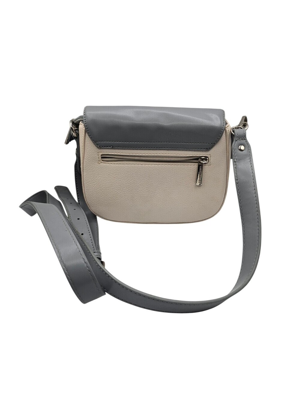 David Jones Paris crossbody bag Purse Small Gray Ivory Classic - Picture 4 of 5